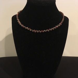 Earth-Tone Beaded Chocker Necklace